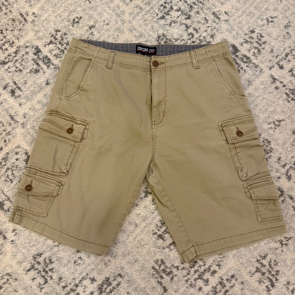 Iron Co Other - Iron Co Mens Cargo Shorts Musk Tan Khaki Size 36 Stretch Cotton 14831118